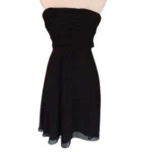 WHBM black strapless dress size 4 EUC